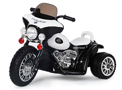 Mini elektrischer Schwarz Polizist kleiner Motor mit 3 Rädern JT568 35W