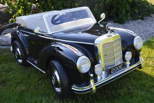 Vintage Mercedes 300S, 90W Elektro-Kleinwagen - Schwarz