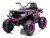 ATV SuperOffroad, 140W 12V Elektro-Kleinwagen - Schwarz/Pink