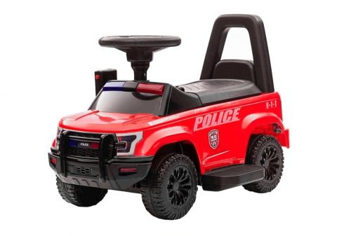 Polizei-Elektroauto 30W 6V mit Megaphon und Musikspieler - Rot