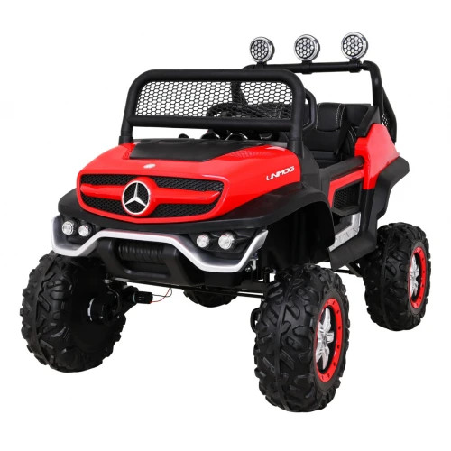 Mercedes UNIMOG , 2 Passagiere, 4x4 140W - elektrischer Lieferwagen - Rot