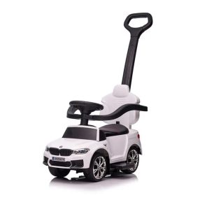   BMW 6V 4.5Ah 2in1 Weiß elektrisches Babyauto, Babytaxi mit Schiebegriff