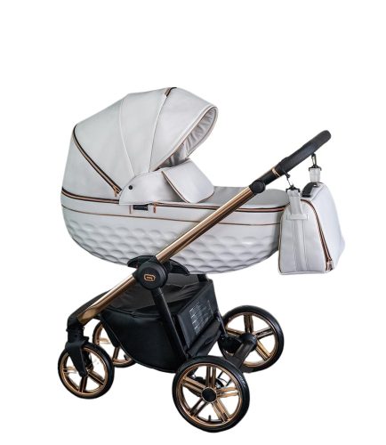 Adbor 3d prémium kinderwagen 3in1 - weiß