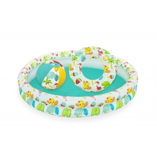 3in1 Tropical BESTWAY aufblasbarer Pool, 122x20 cm - Gemustert