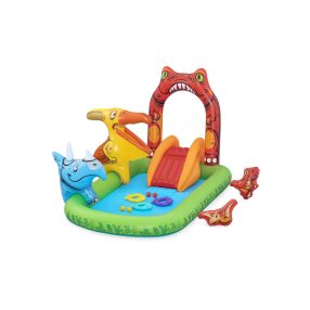   Dinosaur World BESTWAY aufblasbarer Spielplatz, Planschbecken, 2+, 241x140x137cm - Gemustert