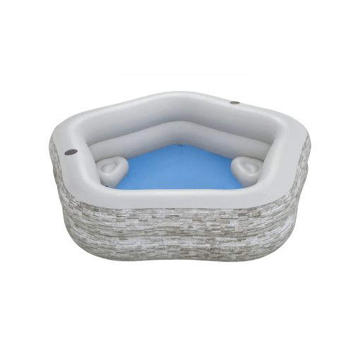 Garden BESTWAY aufblasbarer Familienpool, 213x206x53cm - Grau 