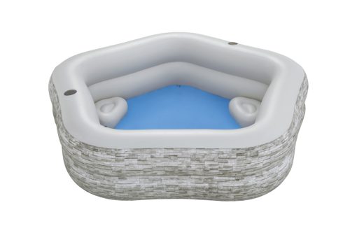 Garden BESTWAY aufblasbarer Familienpool, 213x206x53cm - Grau 