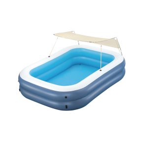 Aufblasbarer Pool UV BESTWAY family, 254x178x140cm - Blau