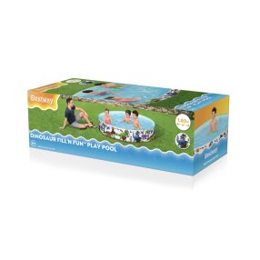 Lustige Dinosaurier BESTWAY Pool, 2+, 183x38cm - Gemustert 