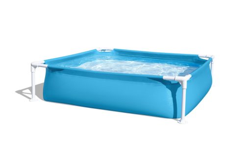 BESTWAY quadratischer Pool mit Rahmen, 2+, 122x122x30,5cm - Blau 