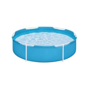BESTWAY Runder Pool mit Rahmen, 2+, 152x38cm - Blau 