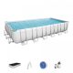 Basen stelażowy Power Steel 732x366x132 24x9FT BESTWAY 6w1+ Pompa piaskowa