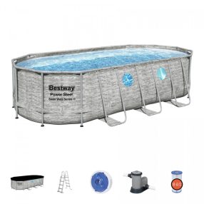   Basen stelażowy Power Steel Swim Vista z oknem 549x274x122 18x9FT BESTWAY 7w1