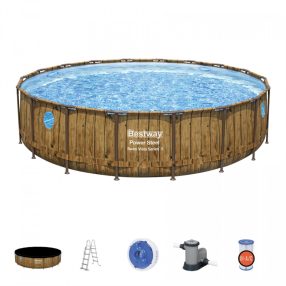   Basen stelażowy Power Steel Swim Vista Series 549x122 Okrągły 18FT BESTWAY 7w1