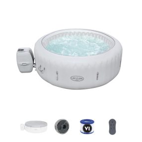  Paris Lay-Z-Spa AirJet Pompowane Jacuzzi BESTWAY 6-osobowe + Pokrywa + Pompa + Filtr