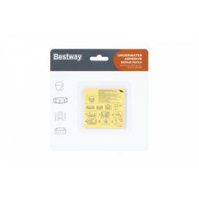   Zestaw 10 Wodoodpornych Łatek naprawczych do materiału PVC 6,5x6,5cm BESTWAY