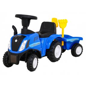   Traktor z przyczepą New Holland T7 Jeździk dla dzieci + Akcesoria + Dźwięki + LED