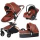 AGAPE 360 3in1 ECO Leder Kinderwagen - braun
