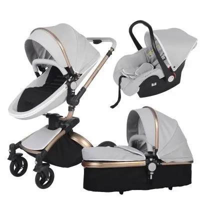 AGAPE 360 3in1 ECO Leder Kinderwagen - Grau
