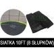 Siatka ochronna SkyRamiz Czarny do trampoliny ogrodowej 305cm/10FT 8 tuneli na słupki