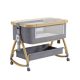 Ali 3in1 Babybett, Wiege, Babybucht – Grau (Holzrahmen)
