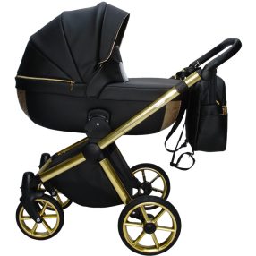   Sojan AZURRO 3in1 Multifunktionskinderwagen – Schwarz/Gold-Muster