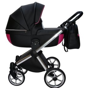 Sojan AZURRO 3in1 Multifunktionskinderwagen – Schwarz/Rosa