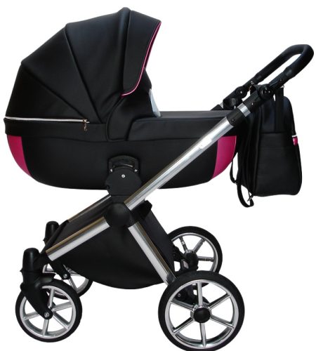 Sojan AZURRO 3in1 Multifunktionskinderwagen – Schwarz/Rosa