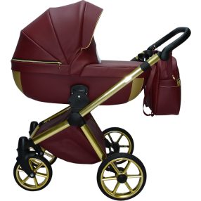 Sojan AZURRO 3in1 Multifunktionskinderwagen - Burgund/Gold