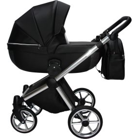   Sojan AZURRO 3in1 Multifunktionskinderwagen – Schwarz/Grau (Silberrad)