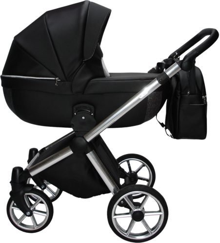Sojan AZURRO 3in1 Multifunktionskinderwagen – Schwarz/Grau (Silberrad)