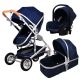 Bora Baby II 3in1 Kinderwagen - Dunkelblau
