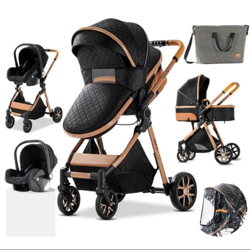 Bora Baby BELLISSIMA II 3in1 Kinderwagen mit Tasche - Schwarz