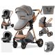 Bora Baby BELLISSIMA II 3in1 Kinderwagen mit Tasche - Grau