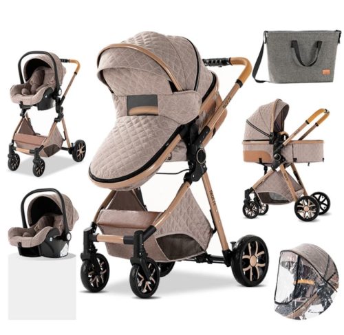 Bora Baby BELLISSIMA II 3in1 Kinderwagen mit Tasche- Braun