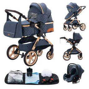 Bora Baby BELLISSIMA II 3in1 Kinderwagen mit Tasche - Blau