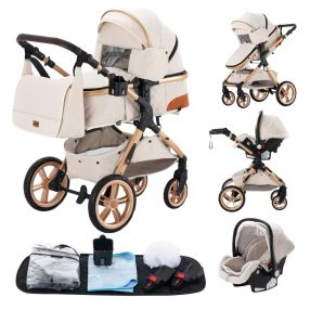 Bora Baby BELLISSIMA II 3in1 Kinderwagen mit Tasche- Weiß