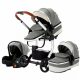 Bora Baby 3in1 ECO Leder Kinderwagen - grau