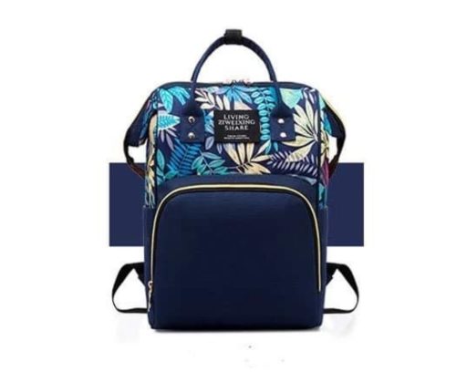 Bora Baby FLOWER Wickeltasche, Rucksack - Dunkelblau