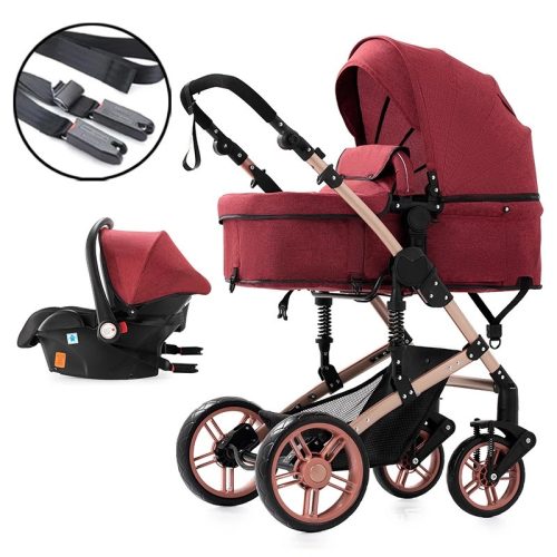 Bora baby MAGIC 3in1 Kinderwagen-bordeaux