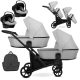 Kunert BRAV DUO 2 3in1 multifunktionaler Zwillingskinderwagen - Grau
