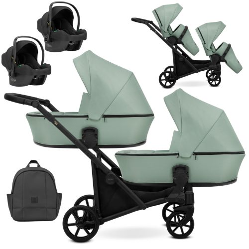 Kunert BRAV DUO 2 3in1 multifunktionaler Zwillingskinderwagen - Mint