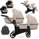 Kunert BRAV DUO 2 3in1 multifunktionaler Zwillingskinderwagen - Creme