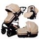 BABYFOND 3in1 ECO Leder Kinderwagen - beige 