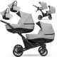 Kunert BOOSTER 3in1 Multifunktionaler Zwillingskinderwagen - Hellgrau