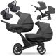 Kunert BOOSTER 3in1 multifunktionaler Zwillingskinderwagen - Graphit