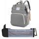 BERIO Wickeltasche, Rucksack mit ausziehbarer Wickelauflage - Grau
