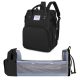 BERIO Wickeltasche, Rucksack mit ausziehbarer Wickelauflage - Schwarz