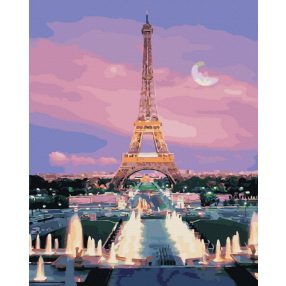   Malowanie po numerach Droga do wieży 40x50 Płótno + Farby + Pędzle