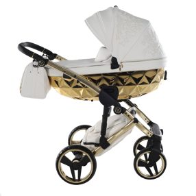 Junama Enzo 3in1 multifunktionaler Kinderwagen - weiß/gold